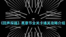 《回声探路》黑章节全关卡通关攻略介绍
