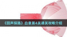 《回声探路》白章第4关通关攻略介绍