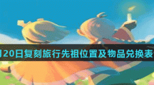 《光遇》5月20日复刻旅行先祖位置及物品兑换表分享