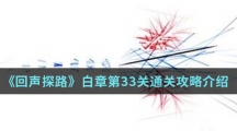《回声探路》白章第33关通关攻略介绍