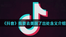 《抖音》我要去美国了出处含义介绍