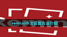 remini中文设置方法介绍