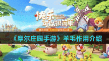 《摩尔庄园手游》羊毛作用介绍
