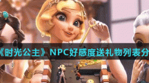 《时光公主》NPC好感度送礼物列表分享