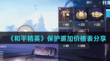 《和平精英》保护追加价格表分享