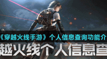 《穿越火线手游》个人信息查询功能介绍