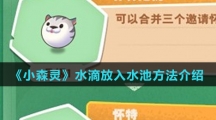 《小森灵》水滴放入水池方法介绍