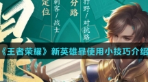 《王者荣耀》新英雄暃使用小技巧介绍