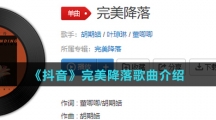 《抖音》完美降落歌曲介绍