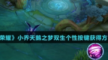 《王者荣耀》小乔天鹅之梦双生个性按键获得方法介绍