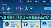 《飞羽青春》12级证书考核过关技巧介绍