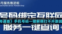 《一号通查》手机号码一键解绑打不开原因介绍