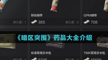 《暗区突围》药品大全介绍