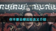 你不要云梗出处含义介绍