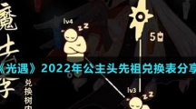 《光遇》2022年公主头先祖兑换表分享