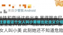 注意看这个女人叫小美梗出处含义介绍