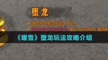 《暖雪》堕龙玩法攻略介绍
