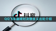 《抖音》QQ飞车巅峰对决梗含义出处介绍