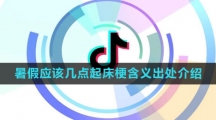 《抖音》暑假应该几点起床梗含义出处介绍
