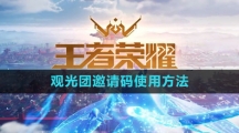 《王者荣耀》观光团邀请码使用方法