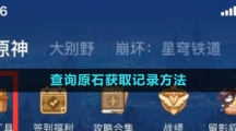 《原神》查询原石获取记录方法