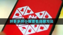 《拼多多》拼小圈查看提醒方法