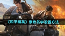 《和平精英》紫色名字设置方法