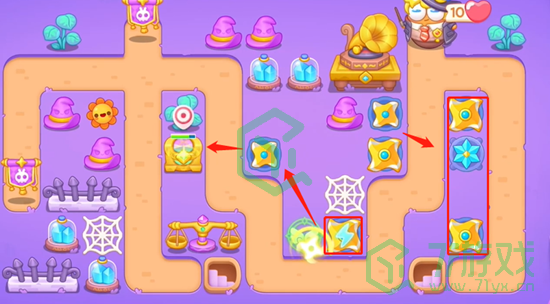 《保卫萝卜4》阿波与魔法宝藏第36关通关攻略