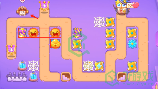 《保卫萝卜4》阿波与魔法宝藏第36关通关攻略