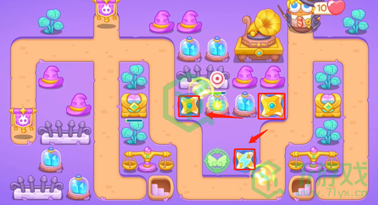 《保卫萝卜4》阿波与魔法宝藏第36关通关攻略