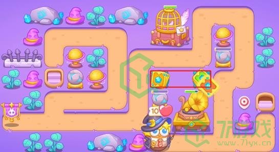 《保卫萝卜4》阿波与魔法宝藏第63关通关攻略