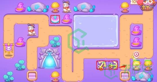 《保卫萝卜4》阿波与魔法宝藏第64关通关攻略