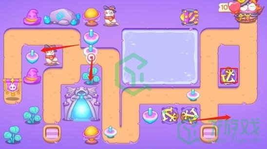 《保卫萝卜4》阿波与魔法宝藏第64关通关攻略