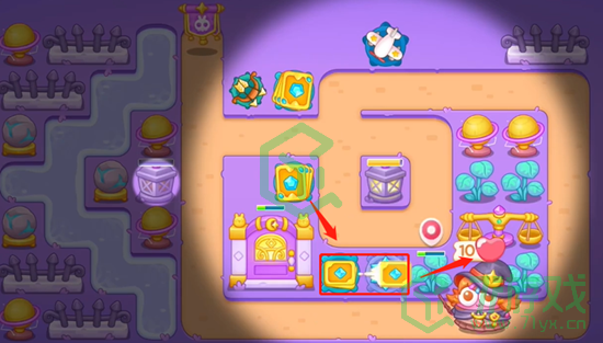 《保卫萝卜4》阿波与魔法宝藏第66关通关攻略