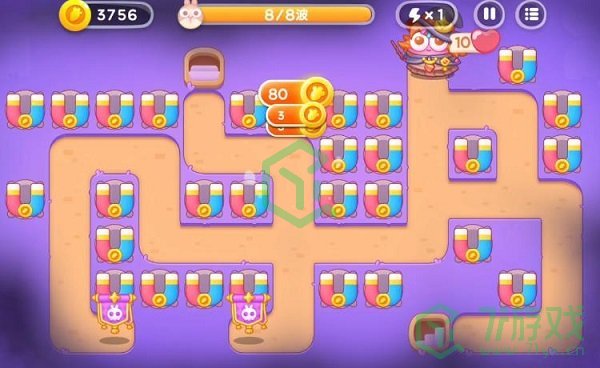 《保卫萝卜4》阿波与魔法宝藏第72关通关攻略