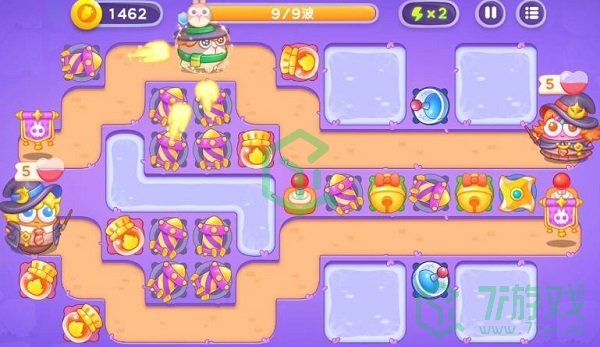 《保卫萝卜4》阿波与魔法宝藏第75关通关攻略